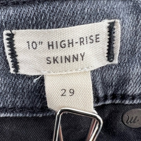 Madewell Gray 10” High Rise Skinny Denim Jeans Size 29 Women’s - Picture 4 of 7